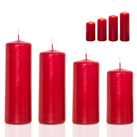 Candelo 4er Set Stumpenkerzen Weihnachten Ambiente Kerzen...