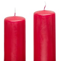 Candelo 4er Set Stumpenkerzen Weihnachten Ambiente Kerzen - Bordeaux – 12/14/16/18cm - Advent Kerze Weihnachtsdekoration - Weihnachtskerzen für Adventskranz