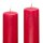 Candelo 4er Set Stumpenkerzen Weihnachten Ambiente Kerzen - Bordeaux – 12/14/16/18cm - Advent Kerze Weihnachtsdekoration - Weihnachtskerzen für Adventskranz