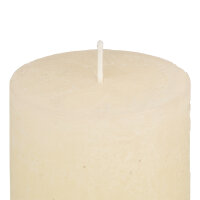 Candelo Hochwertige Kerze Weihnachten Ambiente Rustik - Creme - Rustic Stumpenkerze 12cm  lange Brenndauer ca. 54 Std Weihnachtskerzen Adventskranz