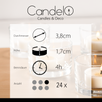 Candelo 24er Set Duft Kerzen - Duftteelichter Citronella...