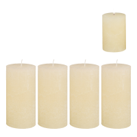 Candelo 4er Set Kerzen Ambiente Rustic Stumpenkerzen -...