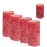 Candelo 4er Set Kerzen Ambiente Rustic Stumpenkerzen -...
