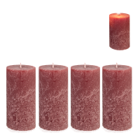 Candelo 4er Set Kerzen Ambiente Rustic Stumpenkerzen -...