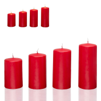Candelo 4er Set Kerzen Weihnachten Ambiente Stumpenkerzen...