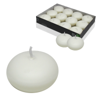 Candelo 12er Set Schwimmkerzen ohne Duft - Schwimmteelichter Weiß - Kerze schwimmbare Dekoration - Teelichter -  4 Std Brenndauer - Schwimmlichter