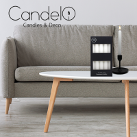 Candelo 10er Set Tafelkerzen - Kerze Weiß - 18,5cm 7,5 Std Brenndauer - Spitzkerzen für Kerzenständer und Kronleuchter - Leuchterkerzen Stabkerzen