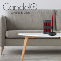 Candelo 10er Set Tafelkerzen - Kerze Karminrot - 18,5cm 7,5 Std Brenndauer - Spitzkerzen für Kerzenständer und Kronleuchter - Leuchterkerzen Stabkerzen