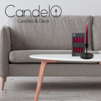 Candelo 10er Set Tafelkerzen - Kerze Weinrot - 18,5cm 7,5 Std Brenndauer - Spitzkerzen für Kerzenständer und Kronleuchter - Leuchterkerzen Stabkerzen