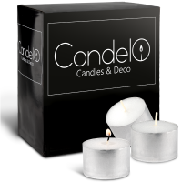 Candelo 100 XXL Teelichter mit 8 Stunden langer...