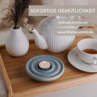 Candelo 100 XXL Teelichter mit 8 Stunden langer Brenndauer - Großpackung Teelichter in Aluminium Hülle geruchsneutral in Weiß - Universal Alu Teelichter