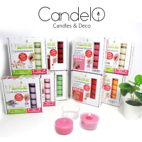 Candelo 54er Set Refill Eco Kerzen Ambiente –  Teelichter ohne Hülle zum Nachfüllen – Wachsrohlinge Weiß  – Plastikfrei ohne Duft – 6 Std. Brenndauer