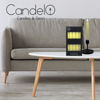 Candelo 10er Set Tafelkerzen Stabkerzen Grün 18,5cm Kerze 7,5 Std Brenndauer - Kerzen hellgrün Kerzenständer und Kronleuchter - Leuchterkerzen