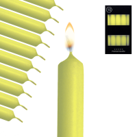 Candelo 10er Set Tafelkerzen Stabkerzen Grün 18,5cm Kerze 7,5 Std Brenndauer - Kerzen hellgrün Kerzenständer und Kronleuchter - Leuchterkerzen