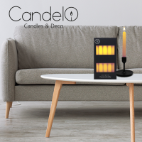 Candelo 10er Set Tafelkerzen Stabkerzen Gelb 18,5cm Kerze 7,5 Std Brenndauer - Kerzen Gold gelb Kerzenständer und Kronleuchter - Leuchterkerzen