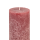 Candelo Hochwertige Kerze Weihnachten Ambiente Rustik - Bordeaux - Rustic Stumpenkerze 12cm  lange Brenndauer ca. 54 Std - Weihnachtskerzen Adventskranz