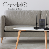 Candelo 10er Set Spitzkerzen - Kerze Schiefergrau - 7,5 Std Brenndauer - 18,5cm - Tafelkerzen für Kerzenständer und Kronleuchter - Stabkerzen Leuchterkerzen