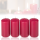 Candelo 4er Set Stumpenkerzen Weihnachten Ambiente Kerzen - Dunkelrot - 8cm - Weihnachtskerzen für Adventskranz - Rote Advent Kerze Weihnachtsdeko