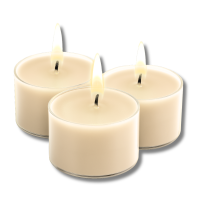 Candelo XXL 12er Set Duftteelichter aus Sojawachs – Vanille Duft –  Kerzen mit Duft in Creme – warme süße Aromen, 8h Brenndauer, große Teelichter