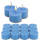 Candelo XXL Duftteelichter Calm Wellness – 12er Set in Meerblau – entspannender Spa-Duft mit zitrischen & aquatischen Aromen – 8h Brenndauer – große Duftkerzen für Bad, Spa & Wohnräume