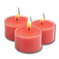 Candelo XXL Duftteelichter Rosen Duft 12er Set – Zart Rosa Jumbo Teelichter, 8h Brenndauer, Ø 3,7 cm, Höhe 2,7 cm – Duftkerzen mit Kunststoffhülle für starke Leuchtkraft im ganzen Zuhause